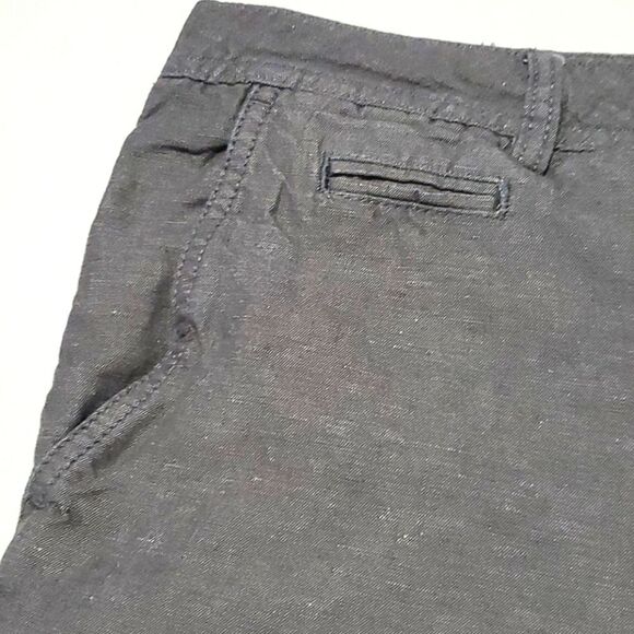Express Gray Linen Blend Classic Fit Summer Boardwalk Shorts - Picture 4 of 10